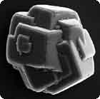 micrographie d'un cristal de calcite ayant poussé in vitro