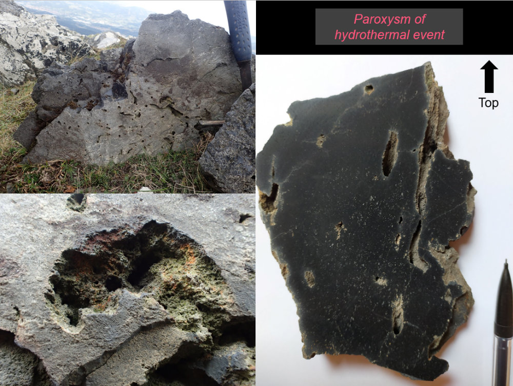 Silicite facies located in the post volcanism event interval - hydrothermalism paroxysm?